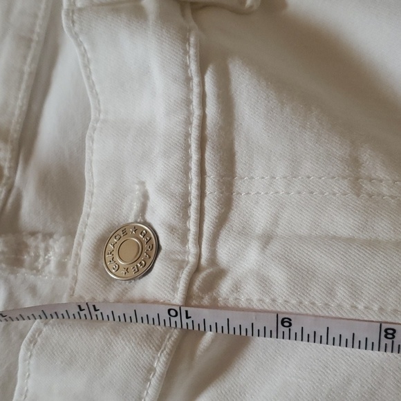 Garage High Rise Raw Hem White Sz. 12 Jeans - Picture 12 of 14